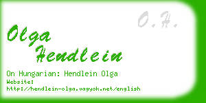 olga hendlein business card